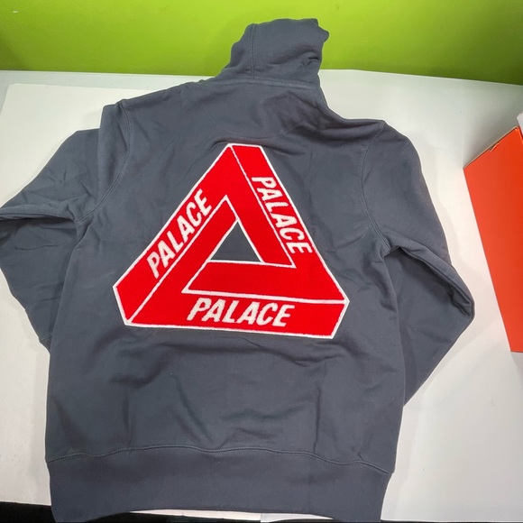 Palace Skateboards Men Medium Size Chenille TriFerg Navy Color Hoodie Sweatshirt - Picture 3 of 8